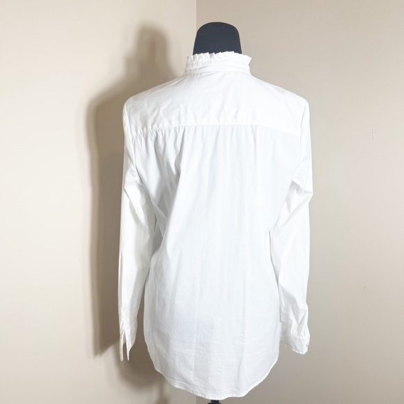 J. McLaughlin Tunic Top Blouse Button Front White size M - Picture 4 of 6